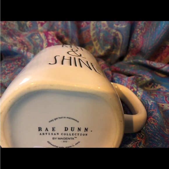 Rae Dunn Rise and Shine Mug Yellow Interior Spring Colorful Gift - Picture 3 of 5